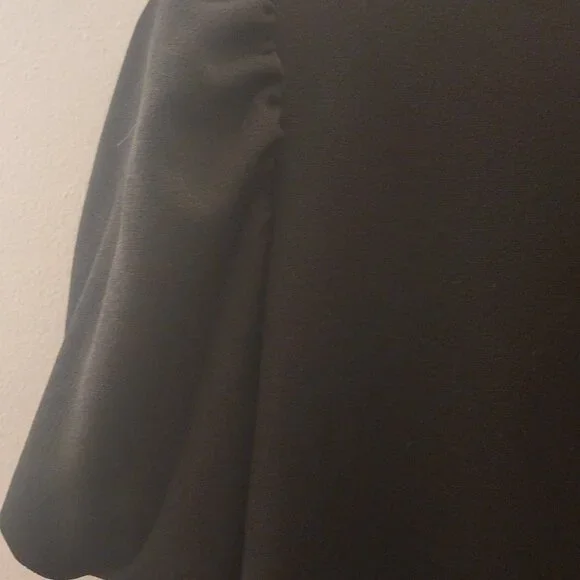 zara puffer shoulder dress black - Picture 3 of 5